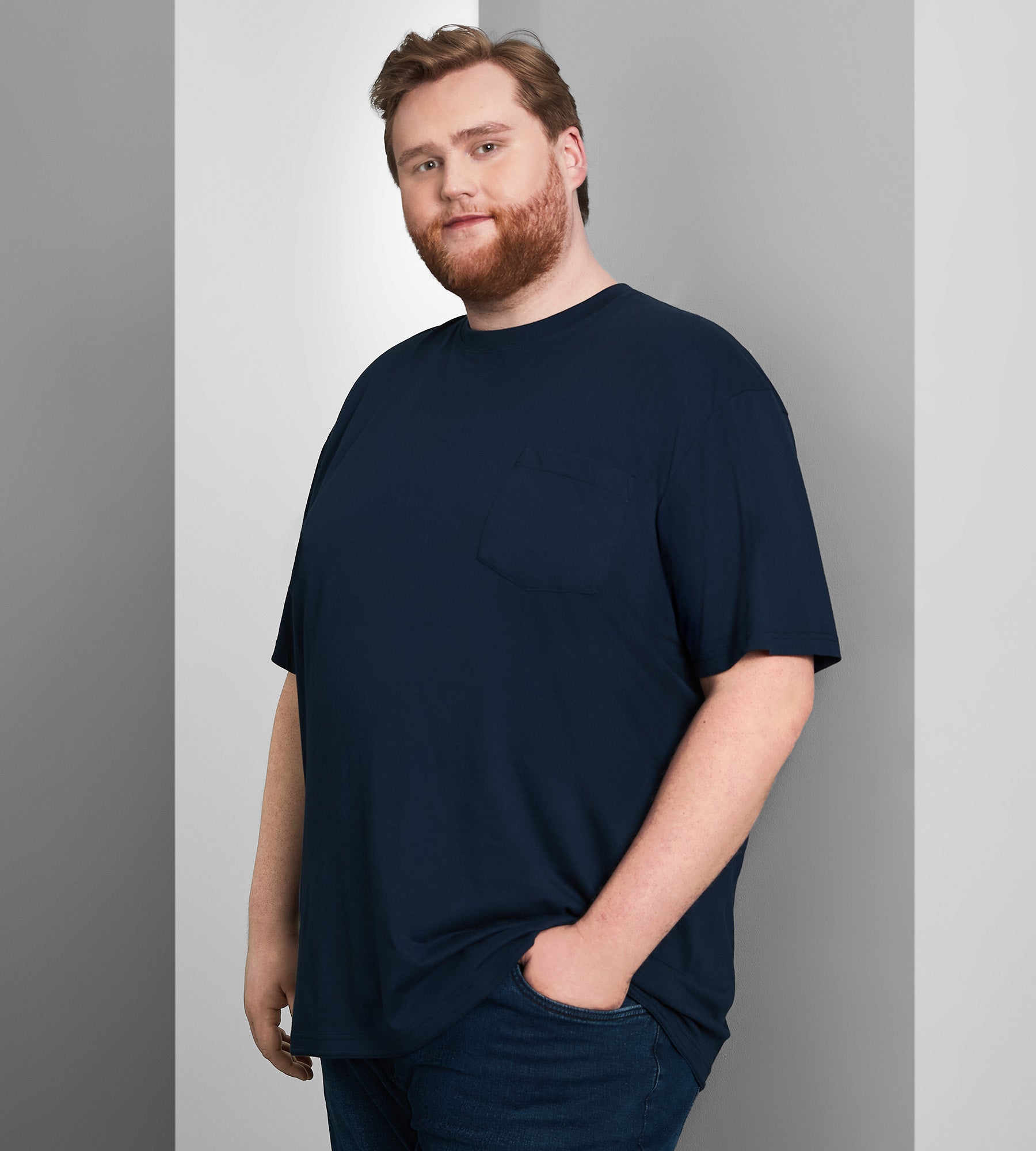 Men's Big & Tall Regular Fit Crewneck Long Sleeve T-shirt