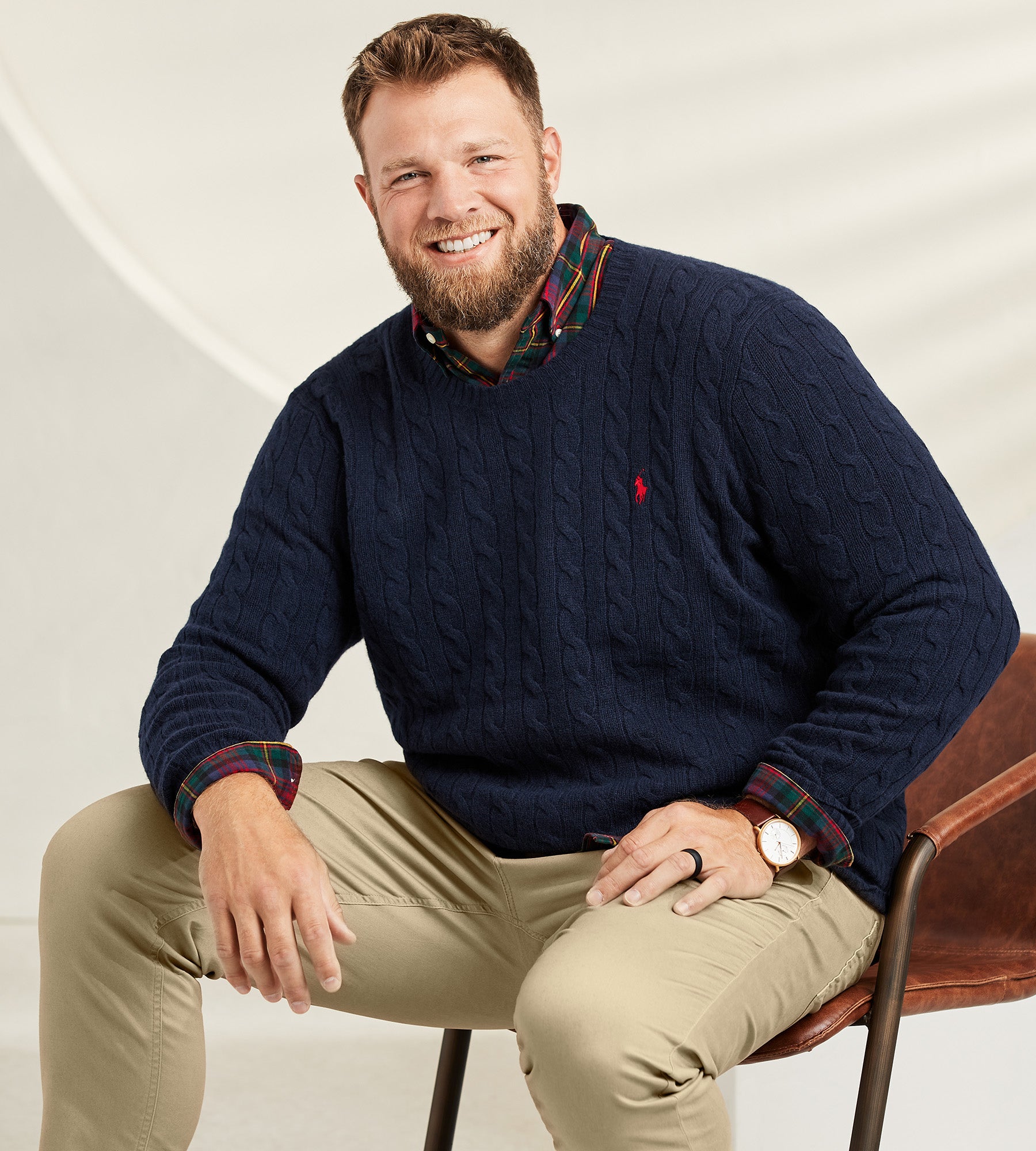 Cable-Knit Crew Neck Sweater – Mr. Big & Tall