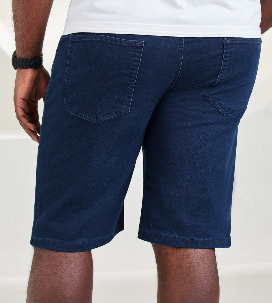 Dark blue best sale jean shorts mens