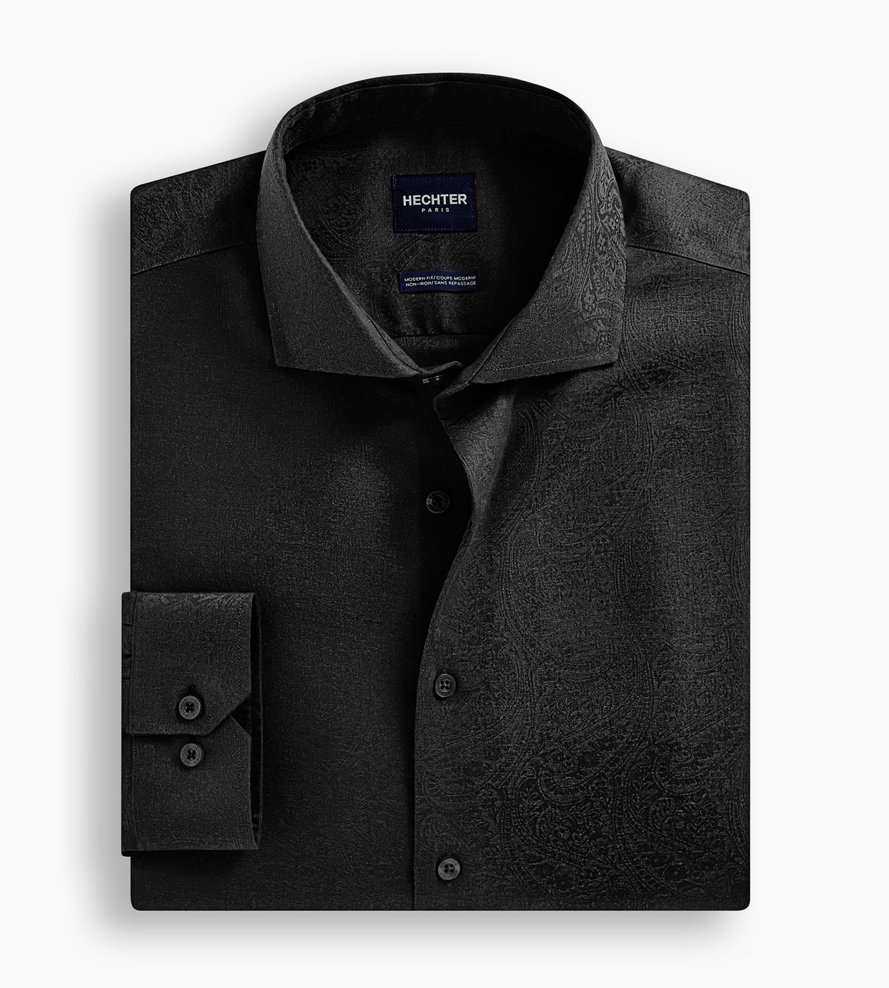 Black white dress shirt best sale