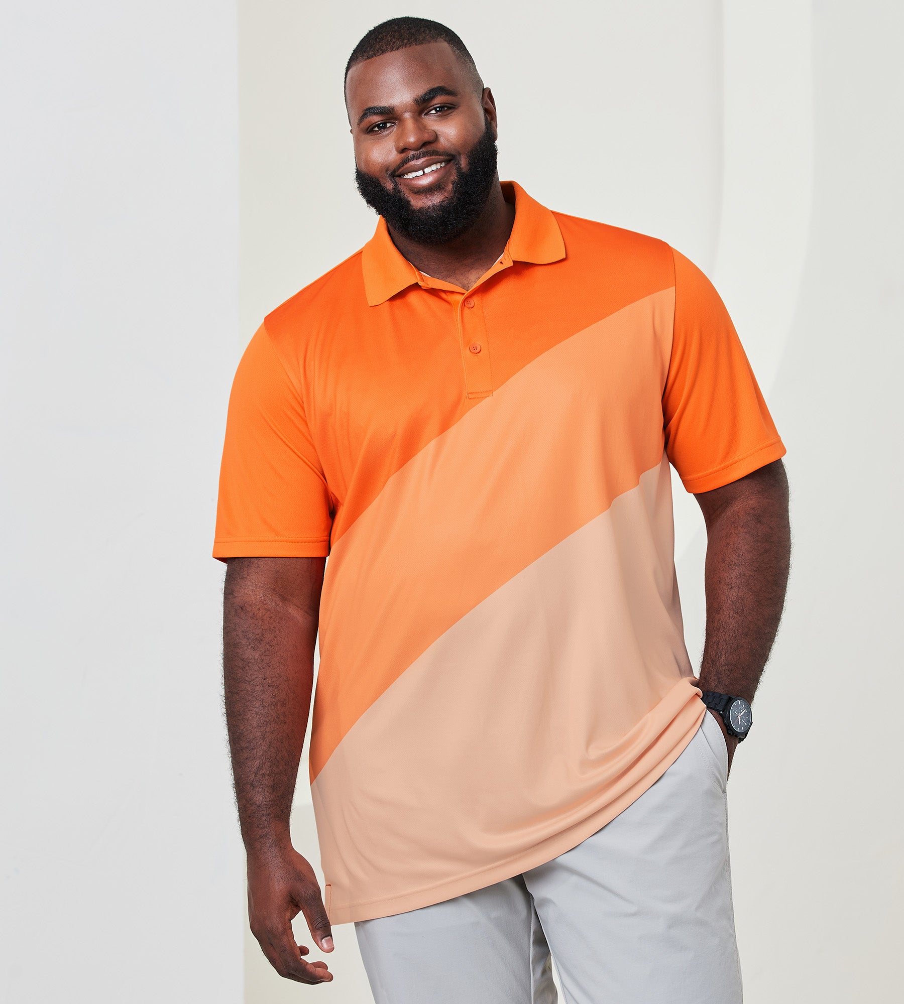 Active Diagonal Ombre Polo