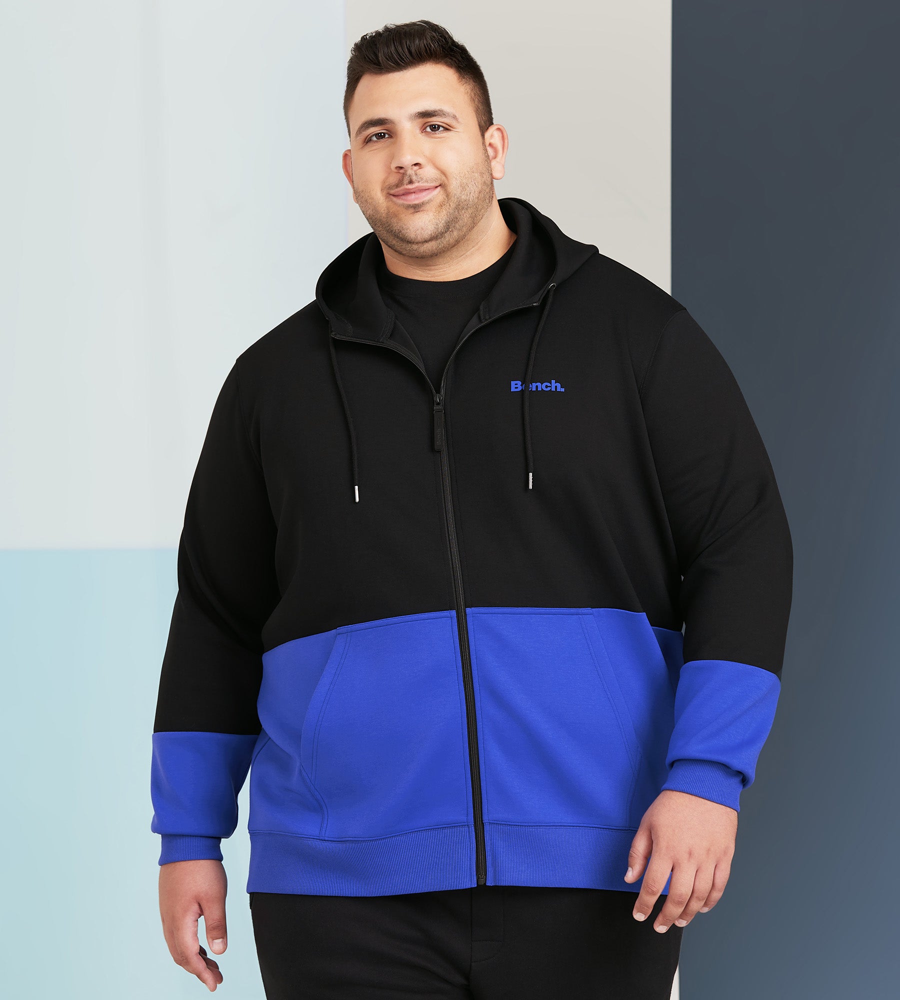 Colourblock Scuba Zip-Up Hoodie