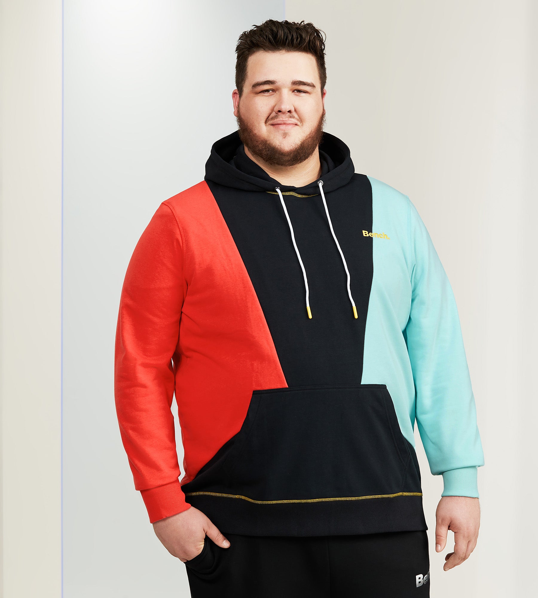 Geometric Colourblock Hoodie