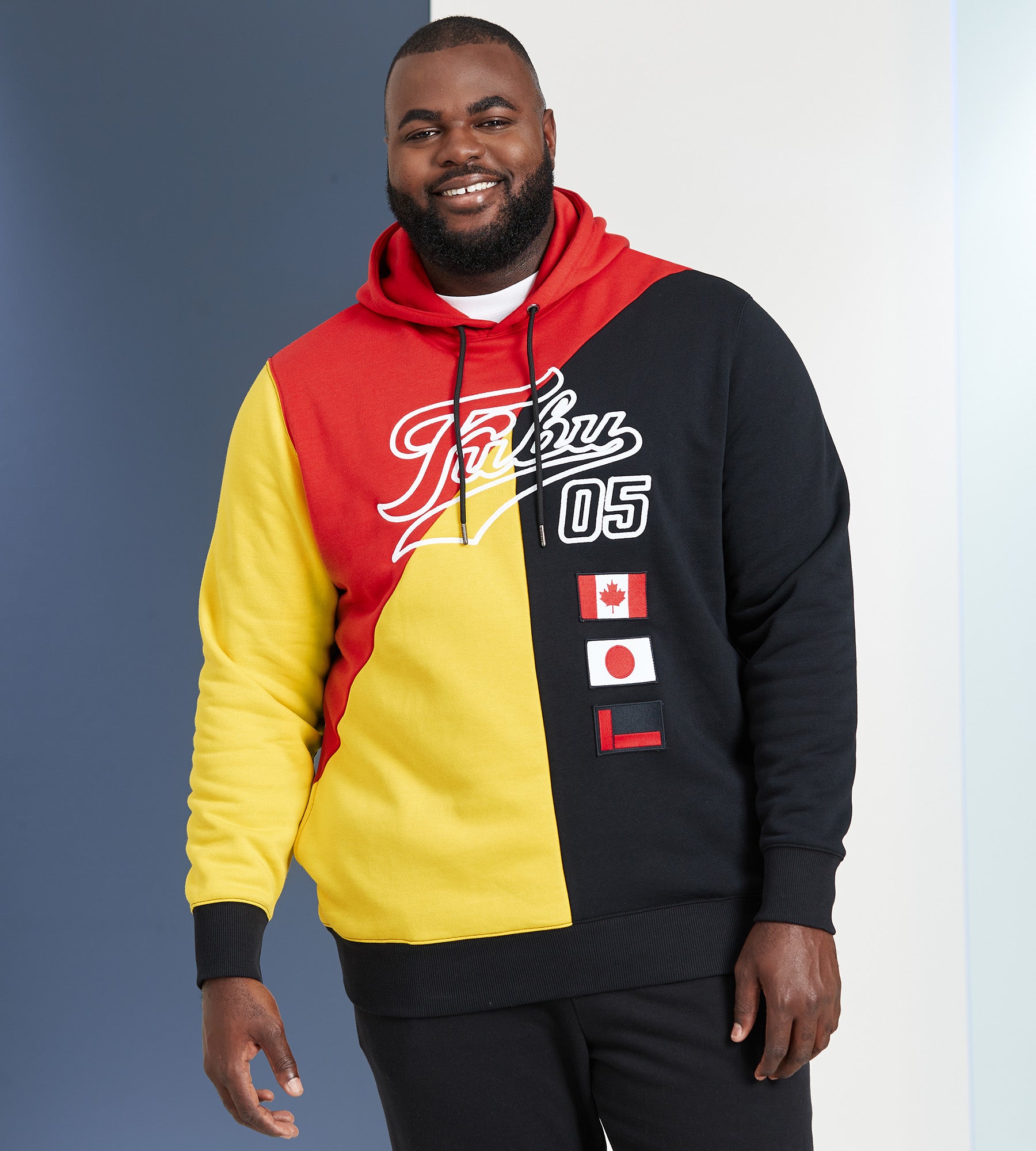 Colour Block Flag Hoodie